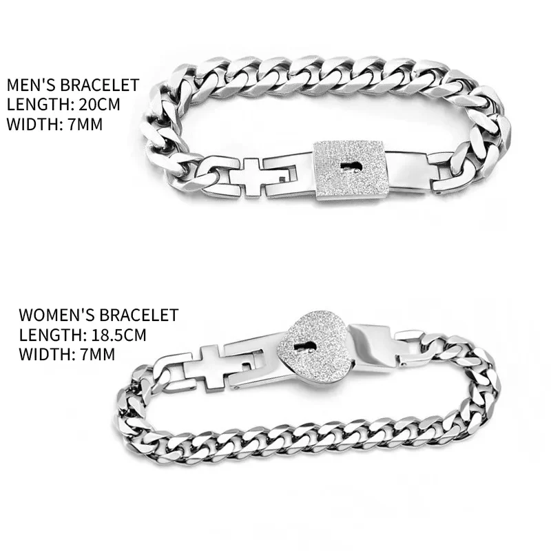 Couple Loyalty Bracelet & Key Necklace Secret Key Couple Bracelets Exclusive Love Lock Bracelets Lock & Unlock Your Love Set Couple Loyalty Key Bracelet - Image 11